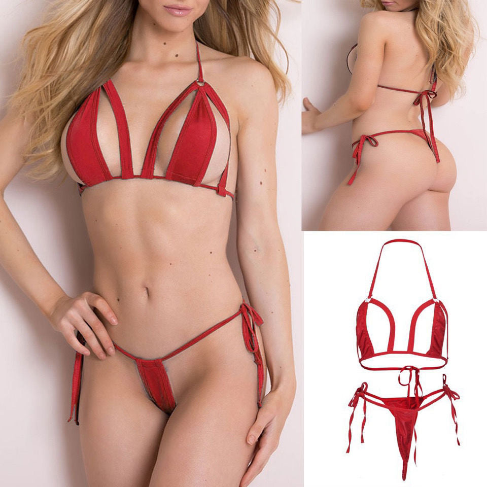 Willowy Bandage Bra-set  FancyCollect Red S(45-55kg) (100-120lb) 