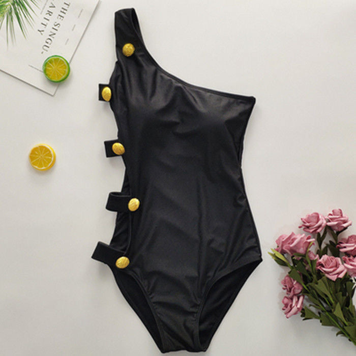 Korean Style Swimsuit  FancyCollect Black S(45-55kg)(100-120lb) 