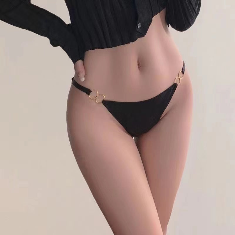 Japanese Low-waist Pants  FancyCollect Black One Size  (50-70kg）(110-155lb) 